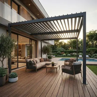 OOGarden 0435-0023 Pergola Bioclimatique Autoportante 4x3m Anthracite