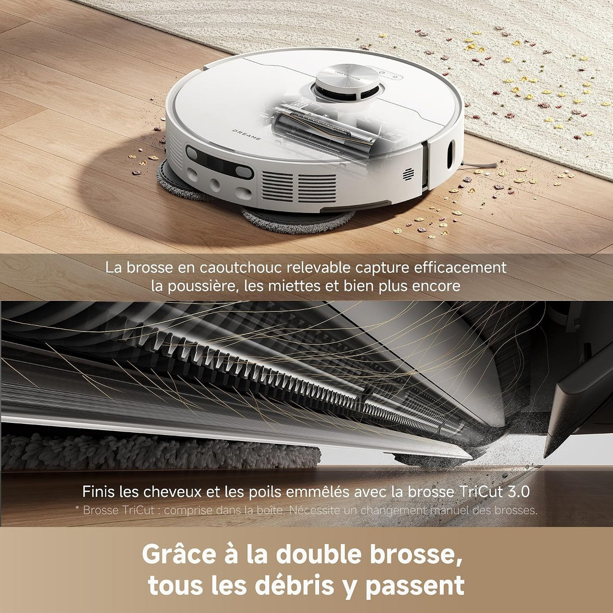 Dreame L40 Ultra AE Robot Aspirateur Laveur 19 000 Pa Dock Tout-en-1 Vidange Automatique