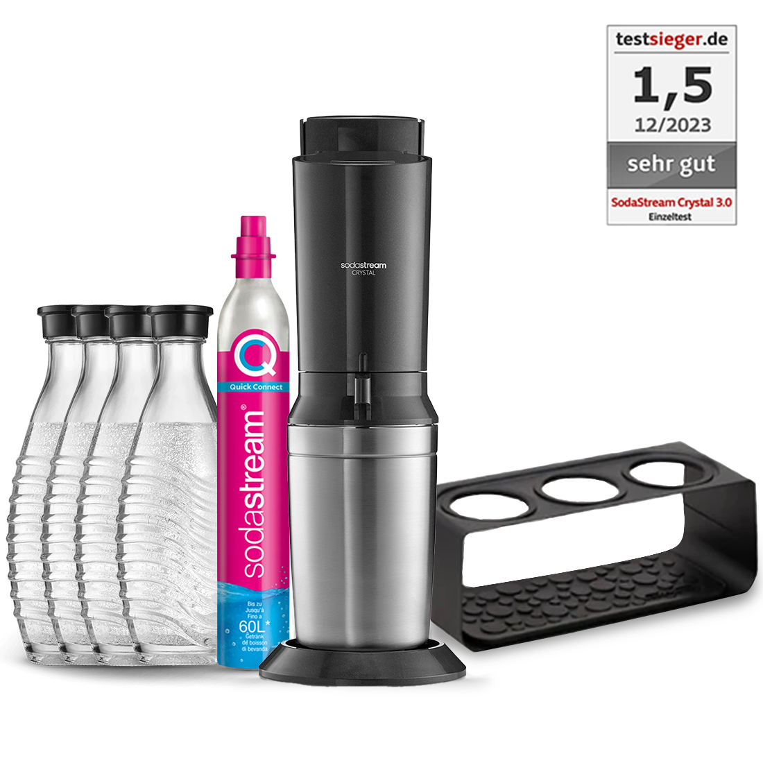 Machine à Eau Pétillante SodaStream CRYSTAL 3.0 Noir