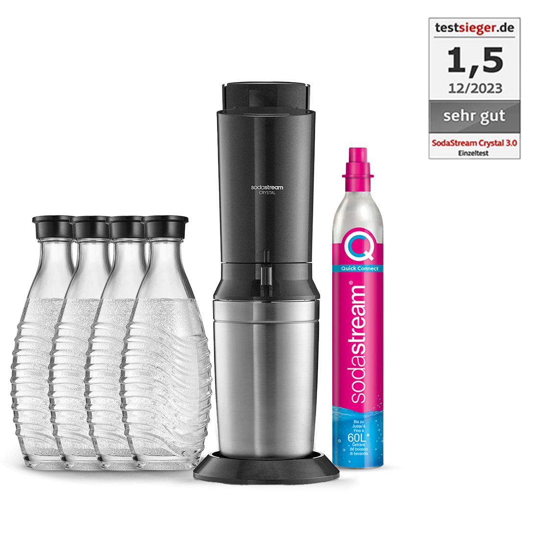 Machine à Eau Pétillante SodaStream CRYSTAL 3.0 Noir