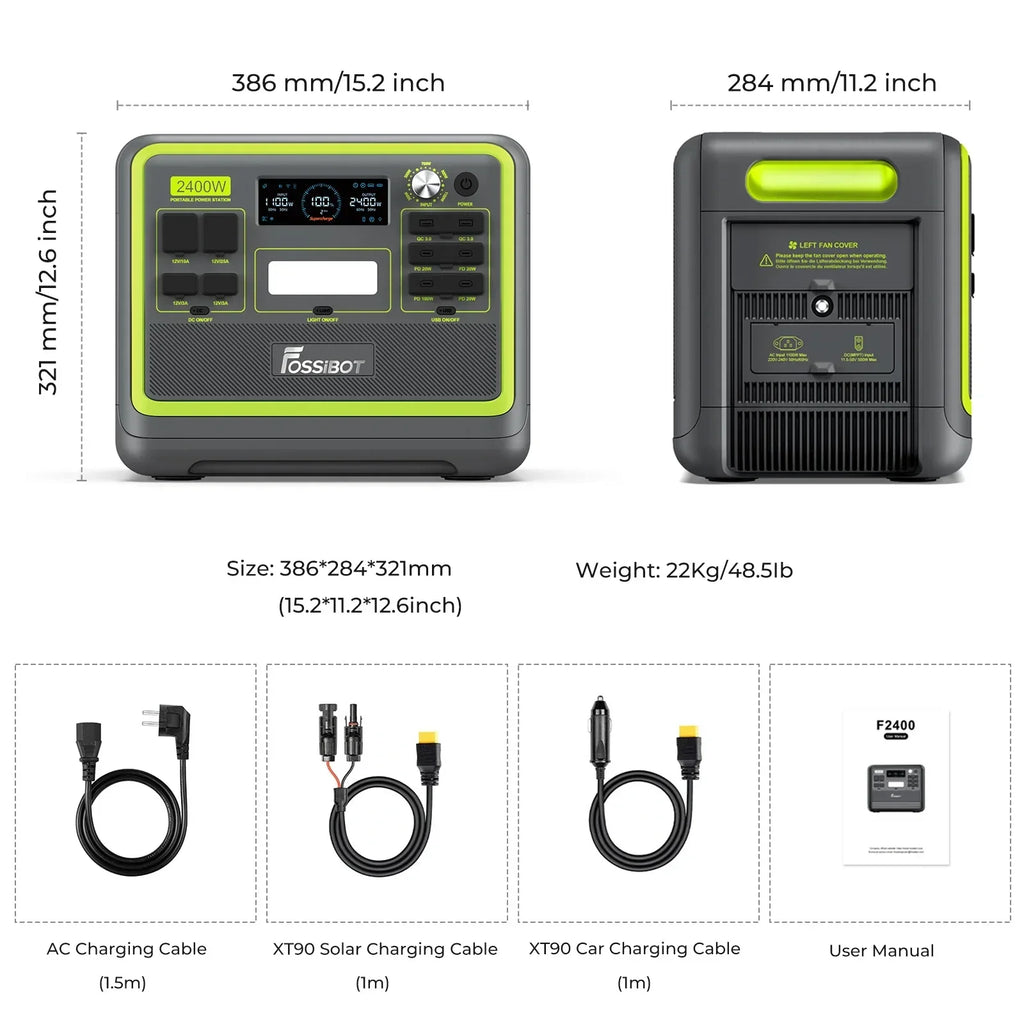 FOSSiBOT F2400 Station Électrique Portable 2048 Wh 2400 W
