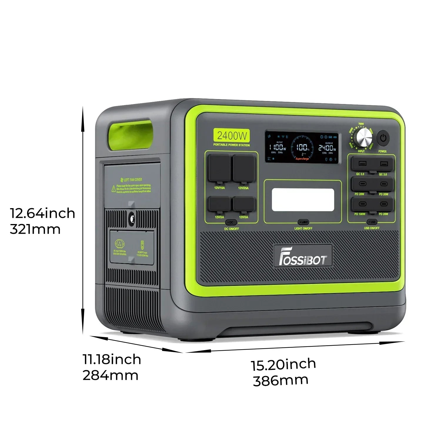 FOSSiBOT F2400 Station Électrique Portable 2048 Wh 2400 W