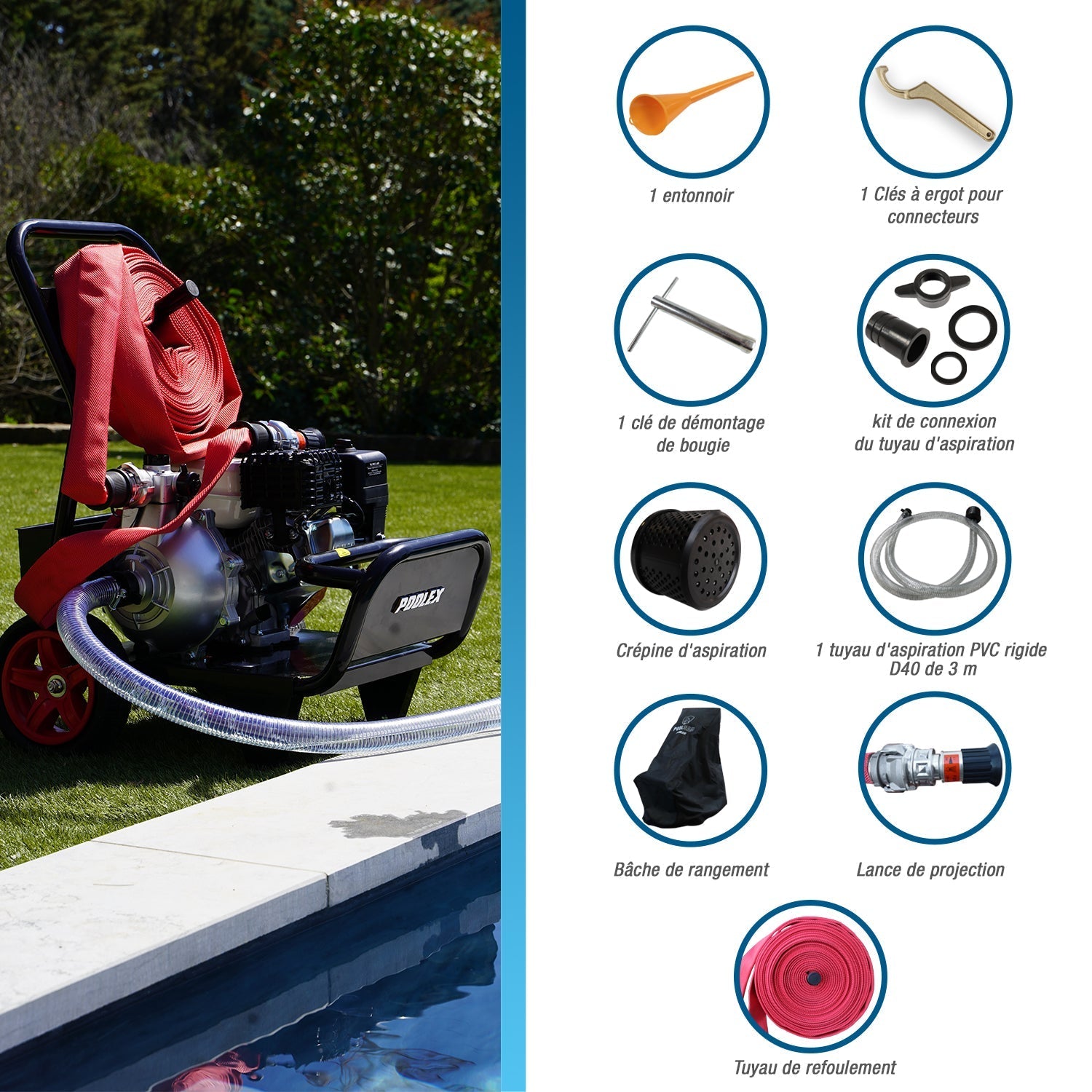Poolstar Pool Sam Motopompe Incendie 7 CV 16 m³/h