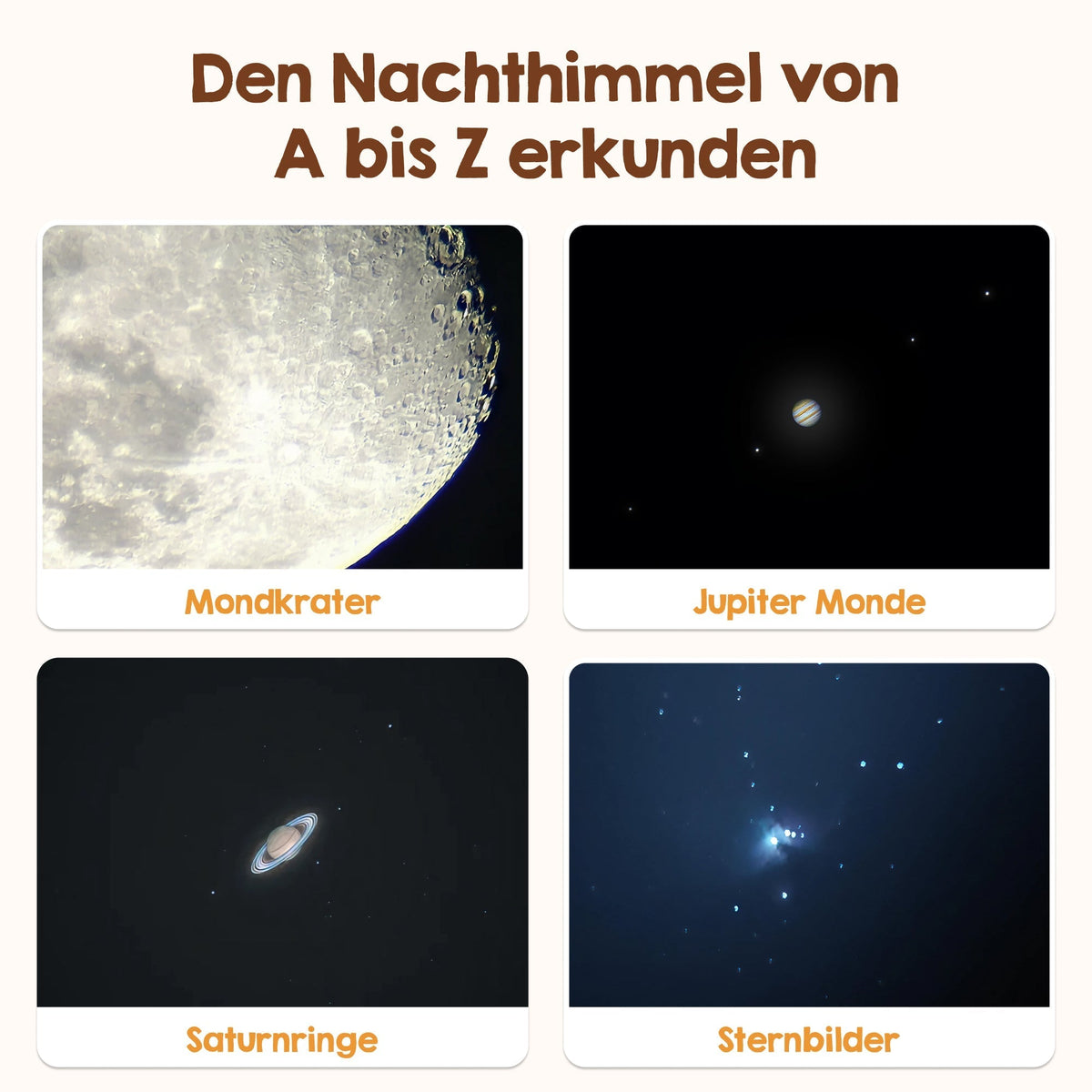 Télescope Edubini Astroscope 70 mm 300x Blanc