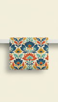 Floral Motif Shelf Liner Blue