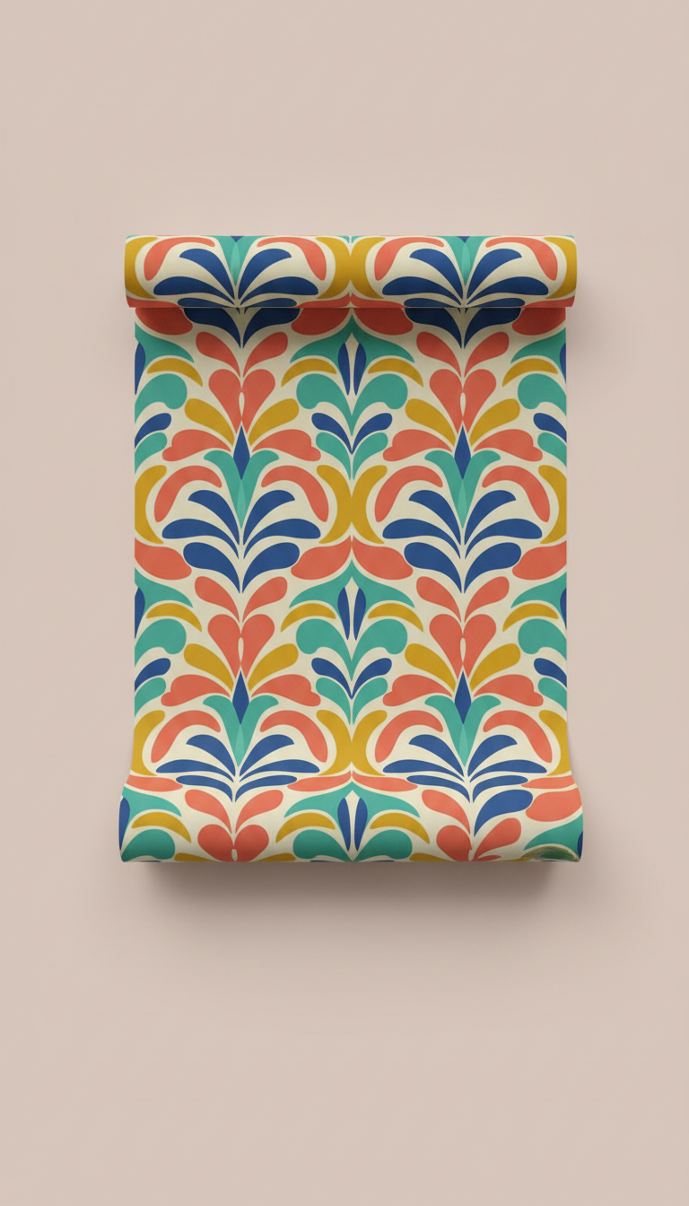 Abstract Pattern Shelf Liner Menthe Fraîche