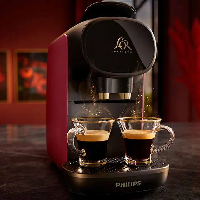 Machine à Café L'OR BARISTA SUBLIME Sunset Rubis + 200 Capsules