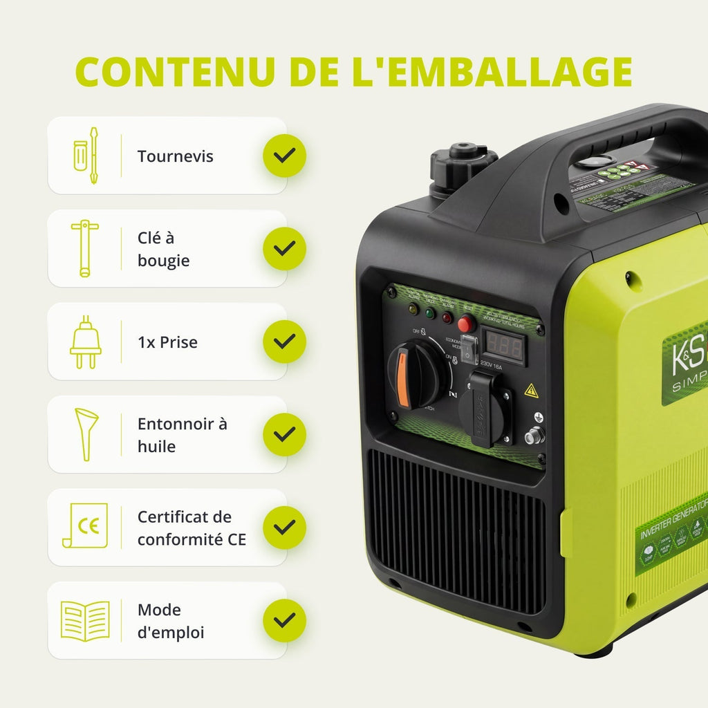 KÖNNER & SÖHNEN KSB 20i S Groupe Électrogène Inverter 2000W