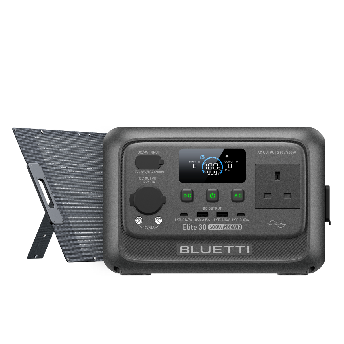 BLUETTI Elite 30 V2 Station Électrique Portable 288Wh 600W