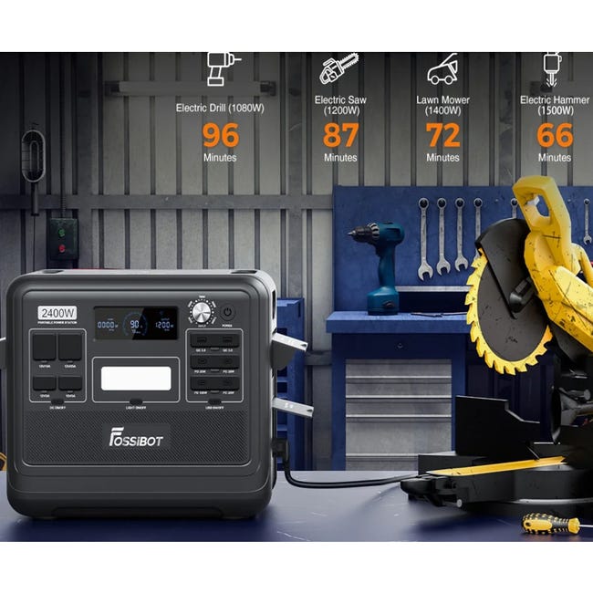FOSSiBOT F2400 Station Électrique Portable 2048Wh 2400W