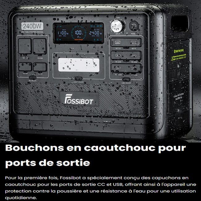 FOSSiBOT F2400 Station Électrique Portable 2048Wh 2400W