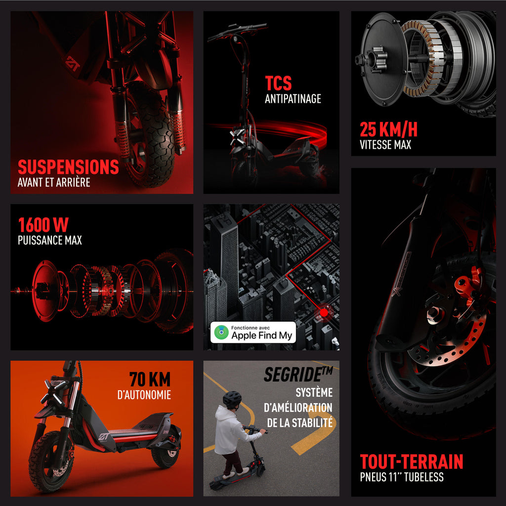 SEGWAY Ninebot ZT3 Pro Trottinette Électrique Tout-Terrain