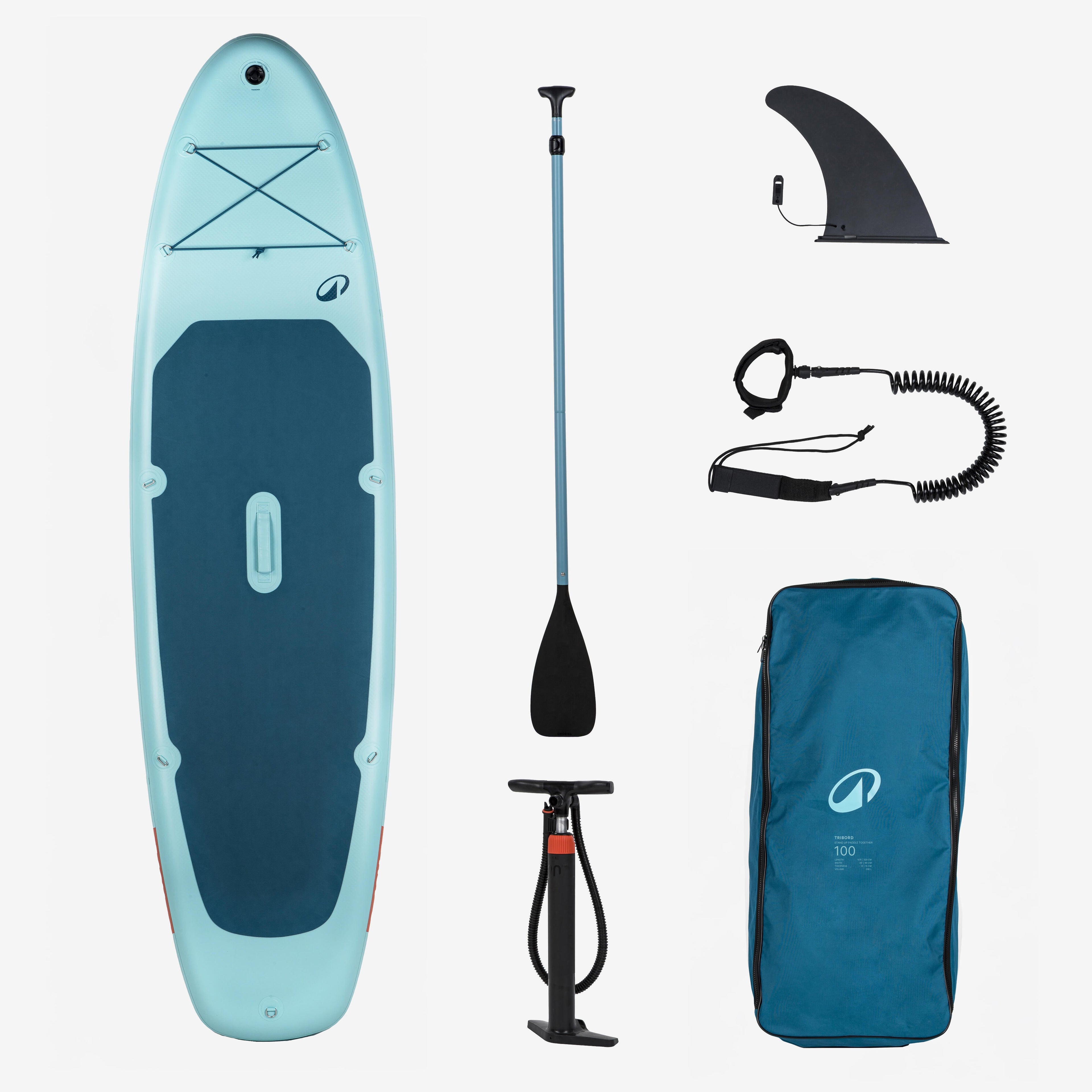 Pack Stand Up Paddle Gonflable 10'6 100 Bleu