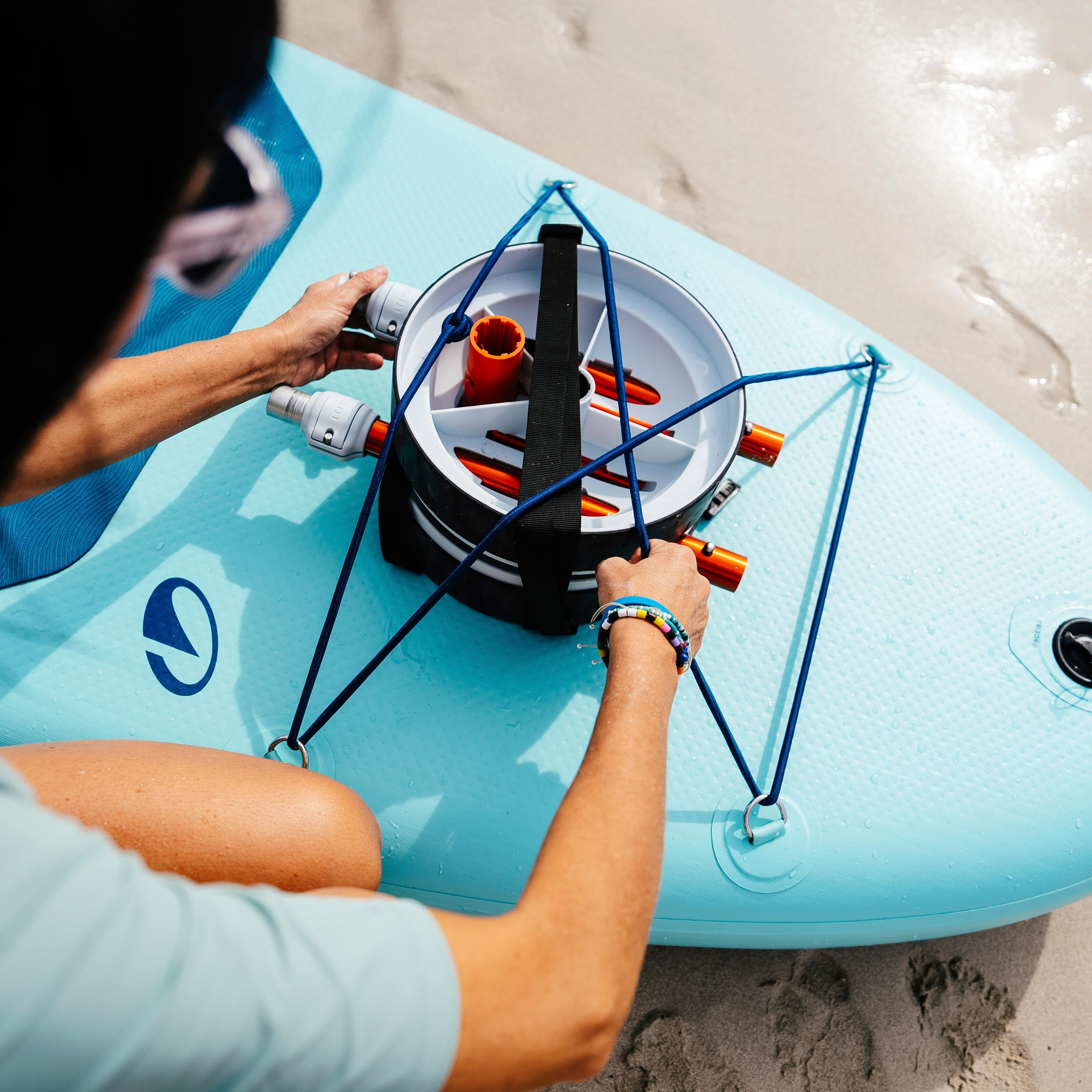 Pack Stand Up Paddle Gonflable 10'6 100 Bleu